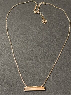 Kendra Scott Gold Bar Pendant Necklace Leanora Necklace